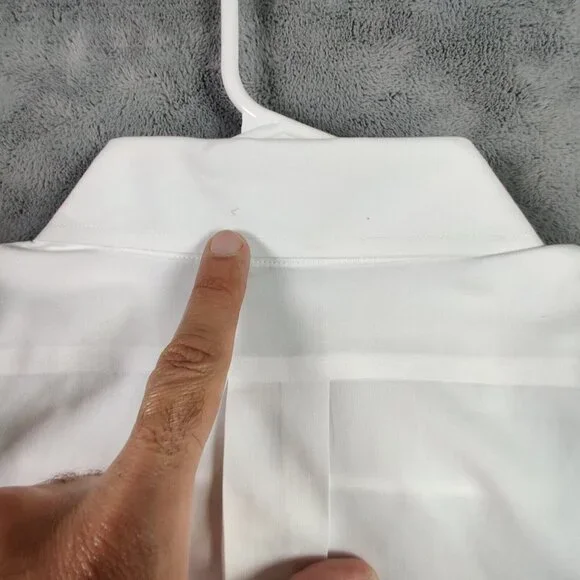 Brooks Brothers Dress Shirt Adult 17.5 4/5 XL 2XL White Button Up Regent Men - Picture 7 of 10